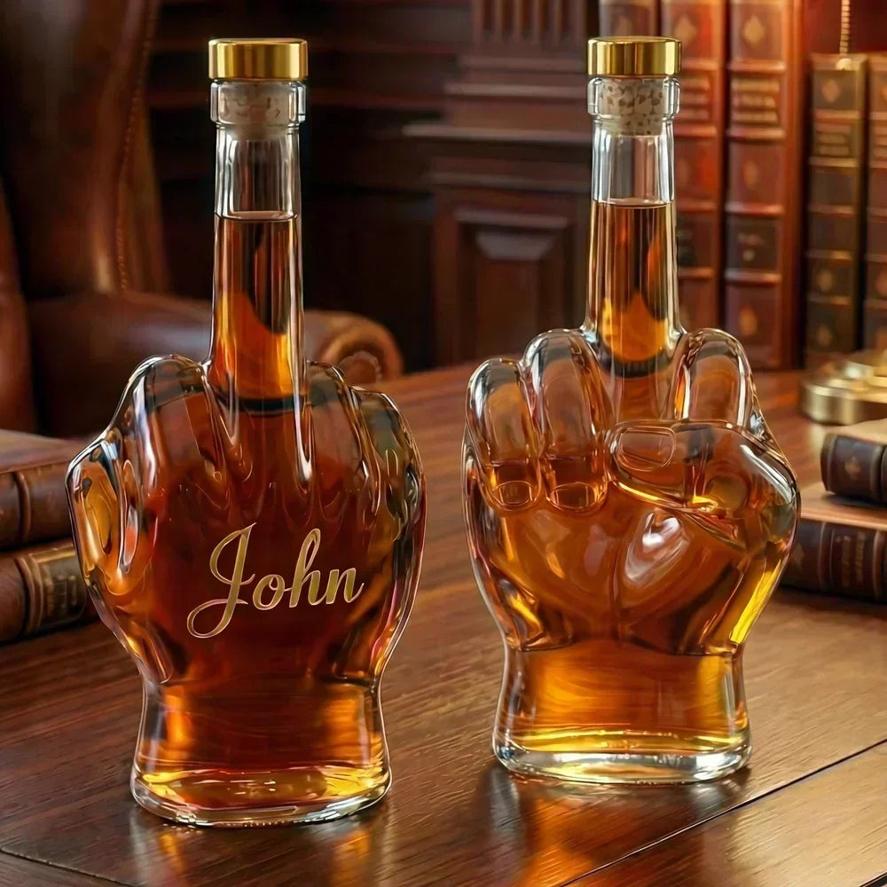 Whiskey Decanter – Middle Finger