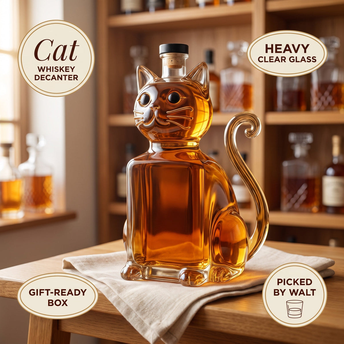 Whiskey Decanter – Cat