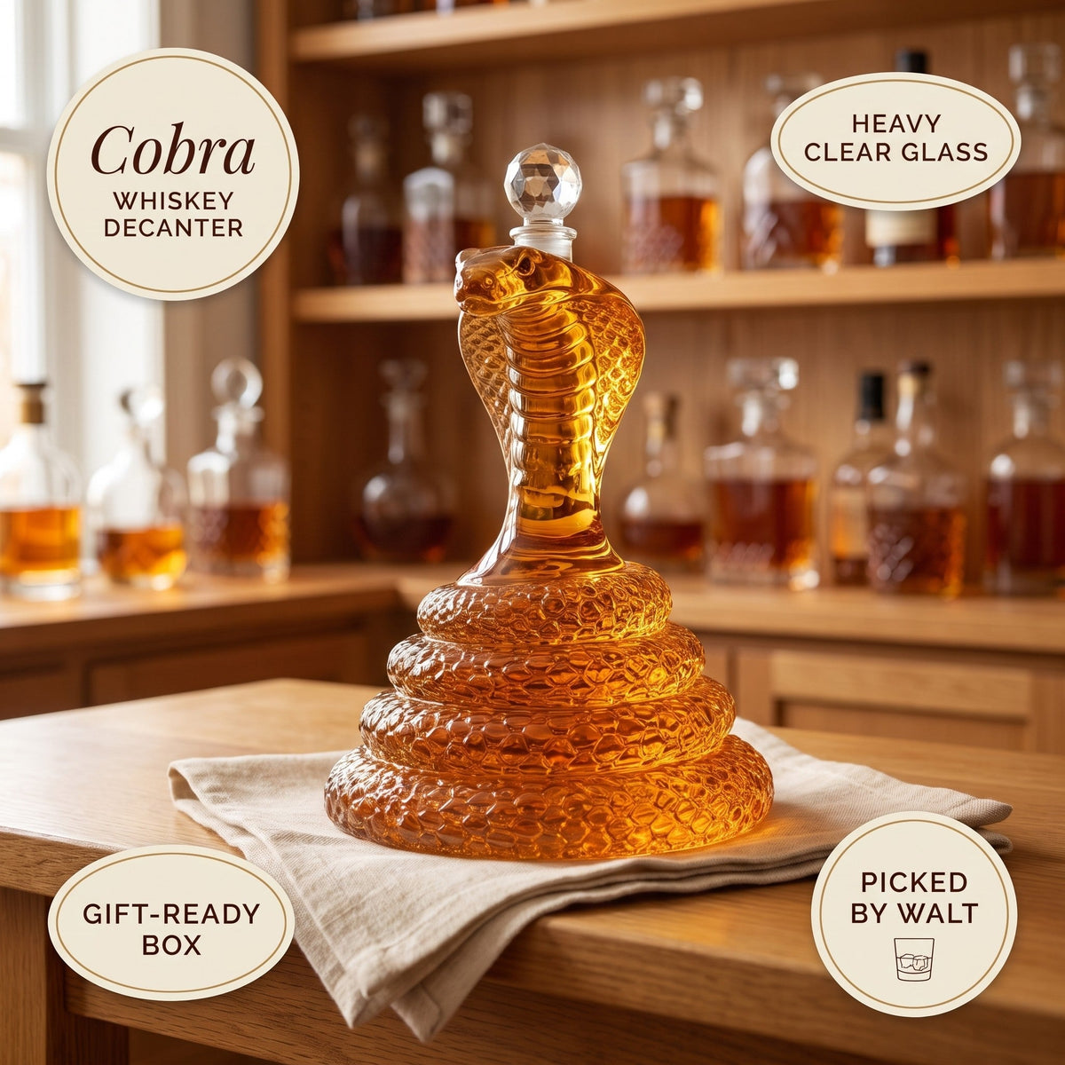 Whiskey Decanter – Cobra