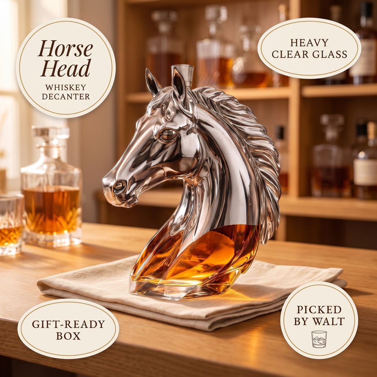Whiskey Decanter – Horse Head
