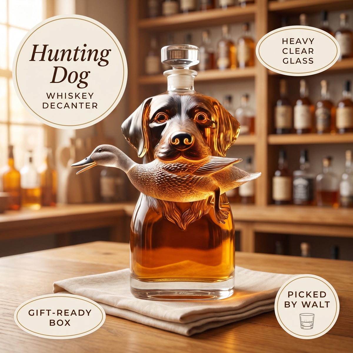 Whiskey Decanter – Hunting Dog