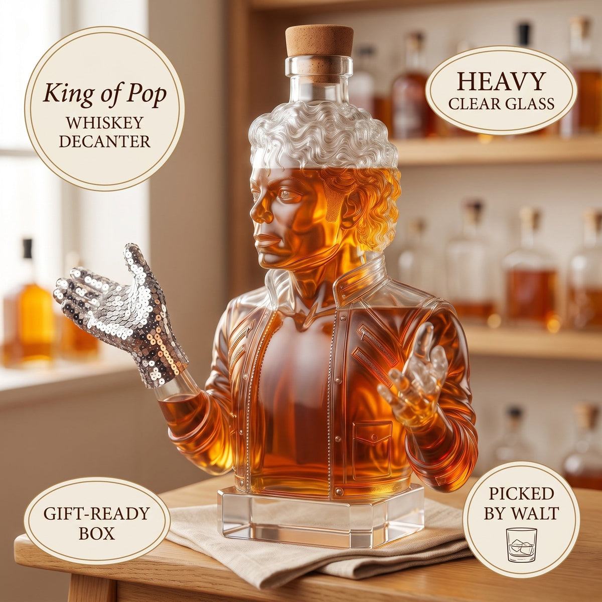 Whiskey Decanter – King of Pop
