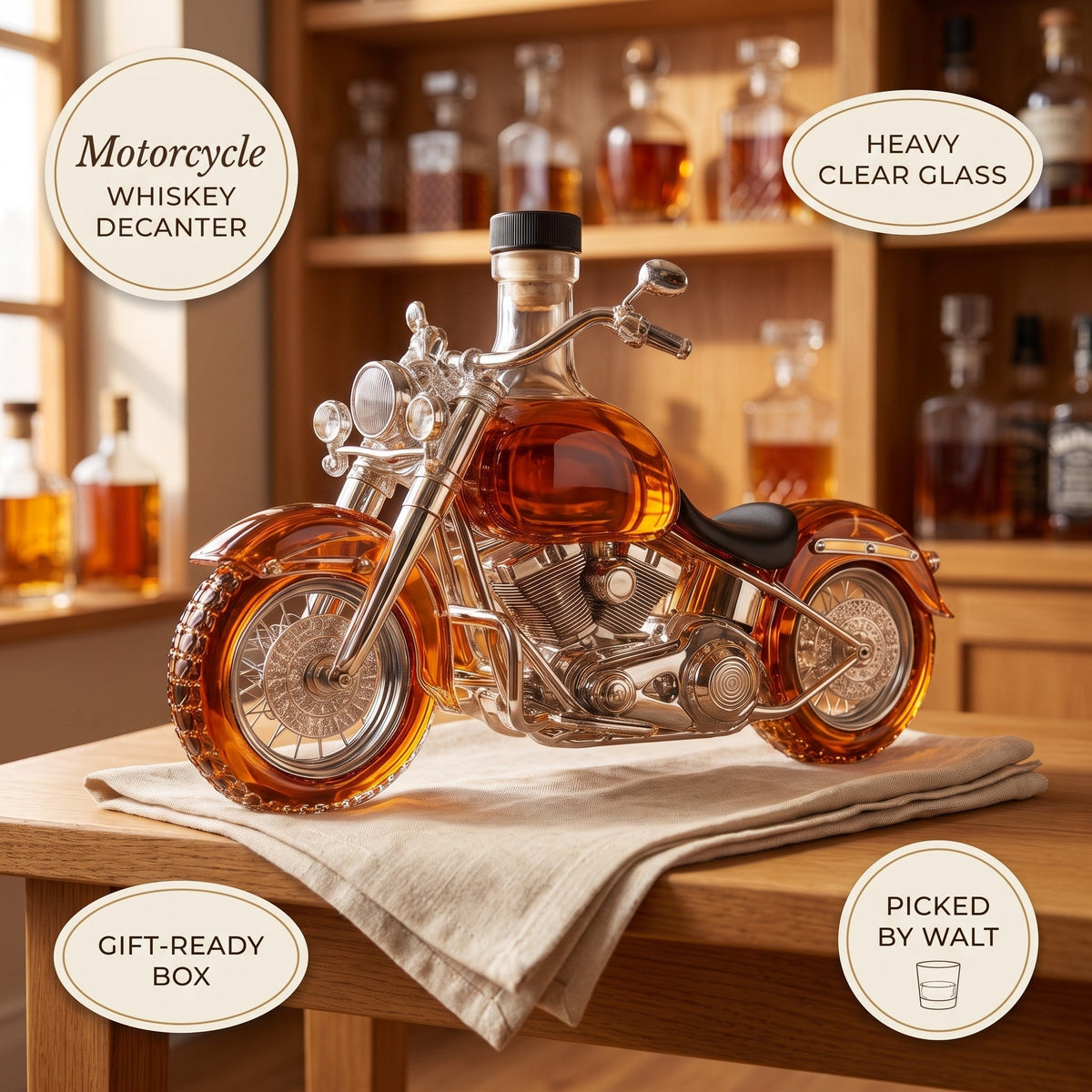 Whiskey Decanter – Motorcycle