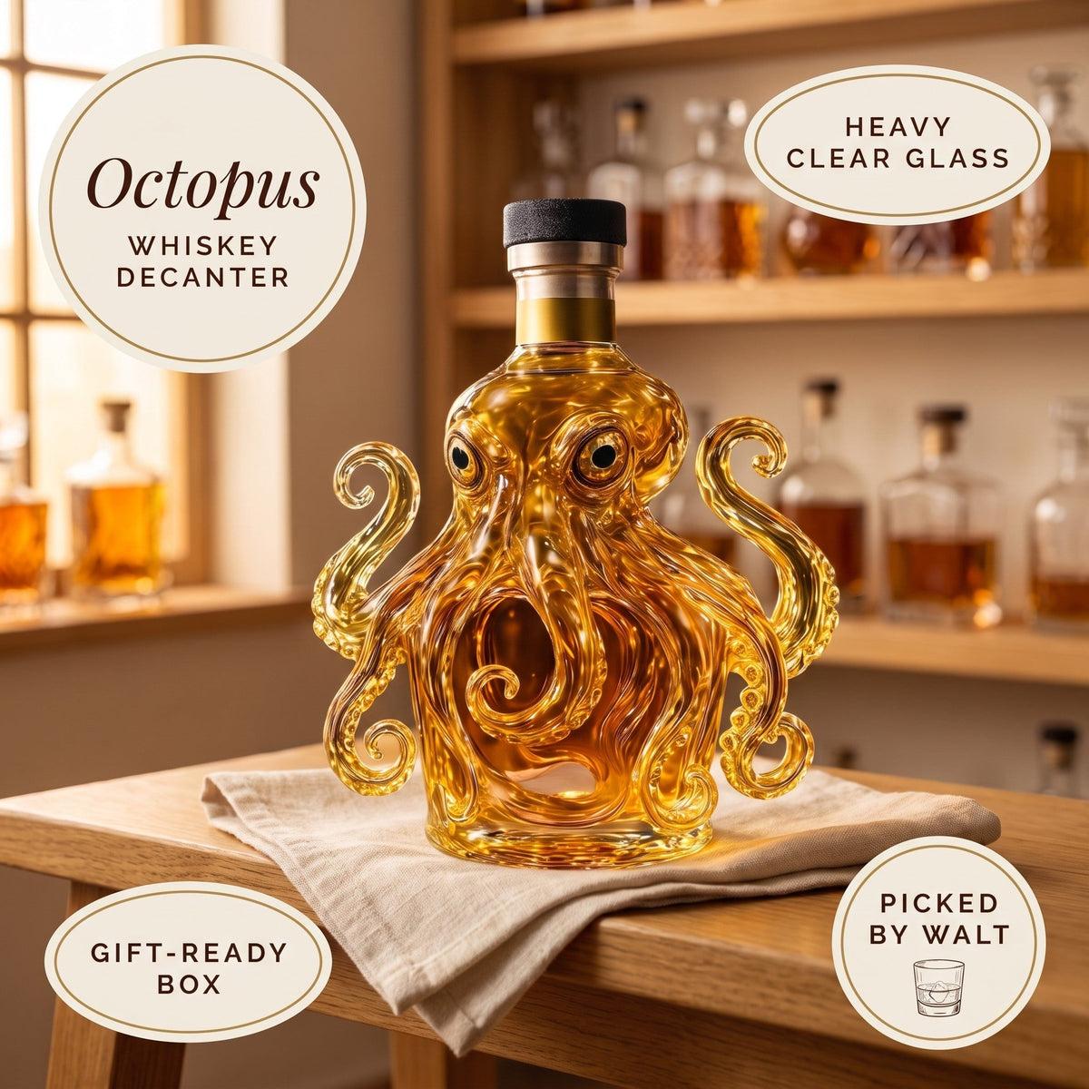 Whiskey Decanter – Octopus
