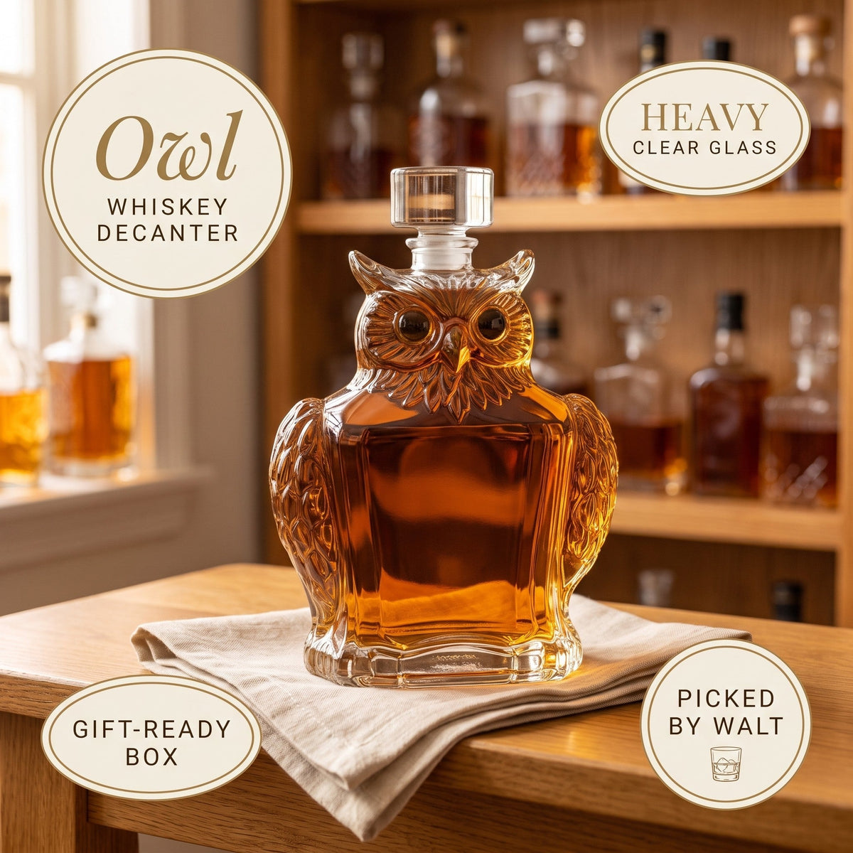 Whiskey Decanter – Owl