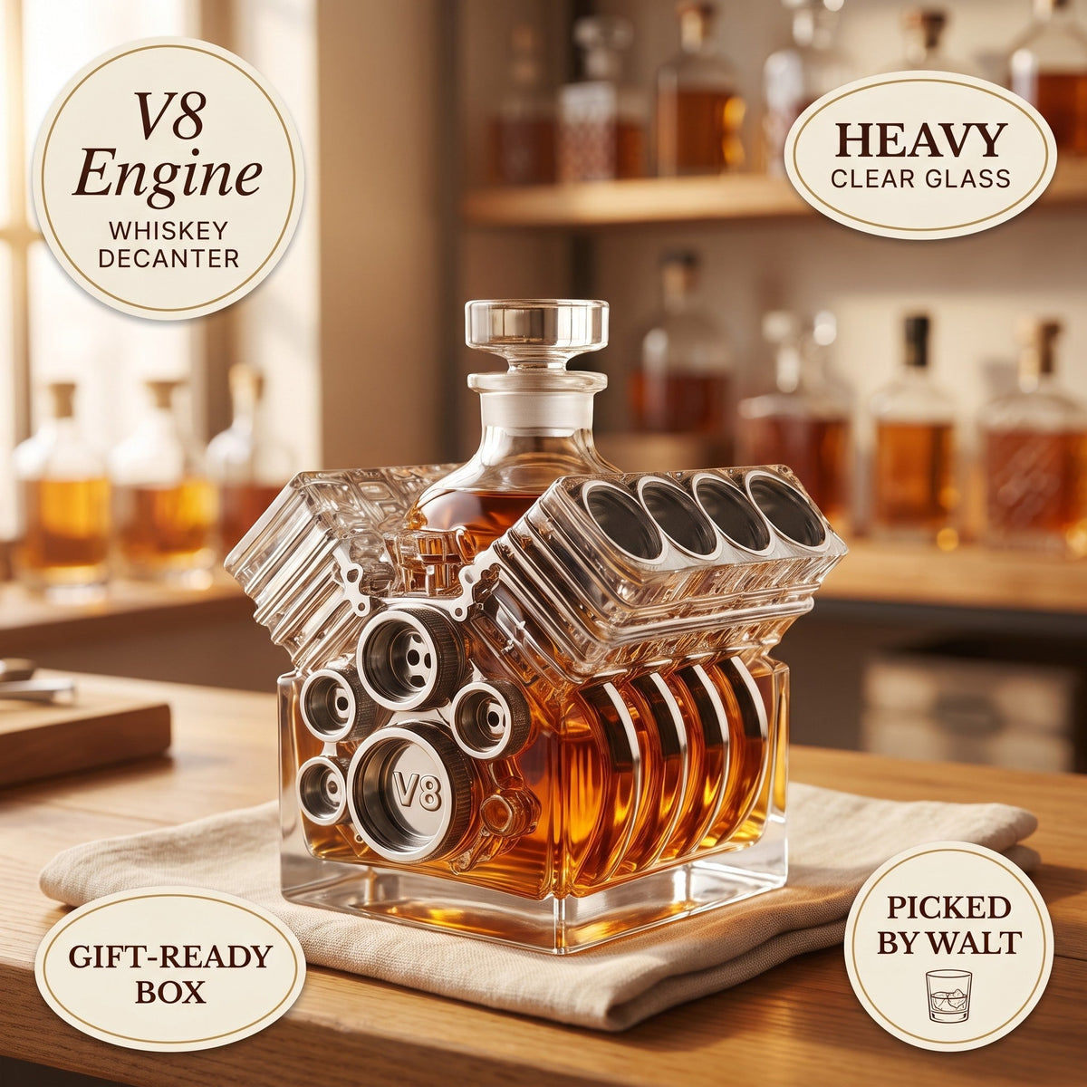 Whiskey Decanter – V8 Engine