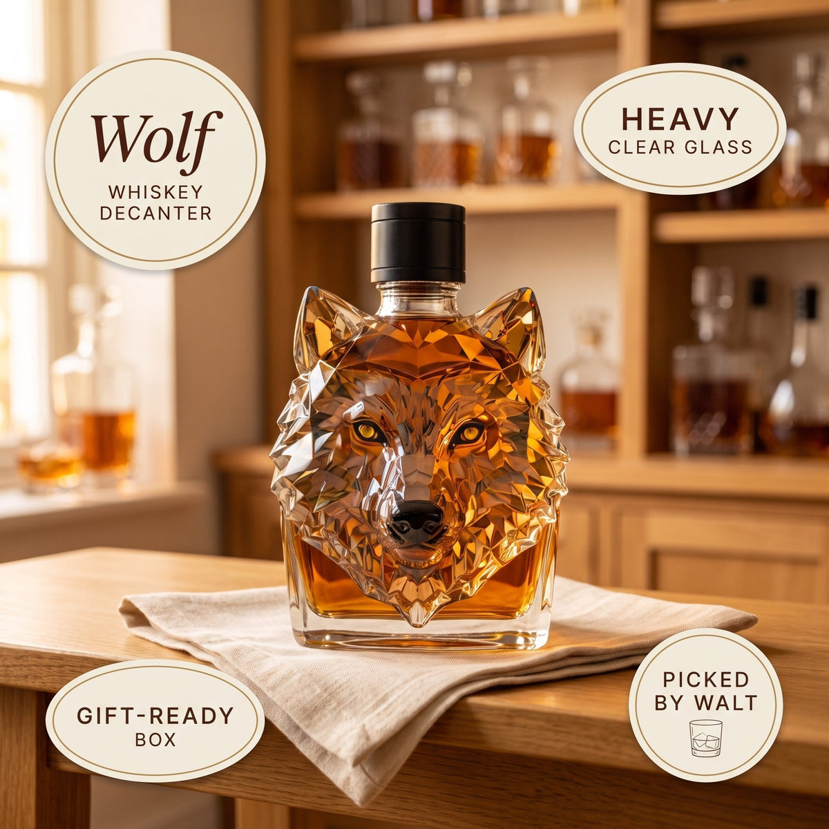 Whiskey Decanter – Wolf