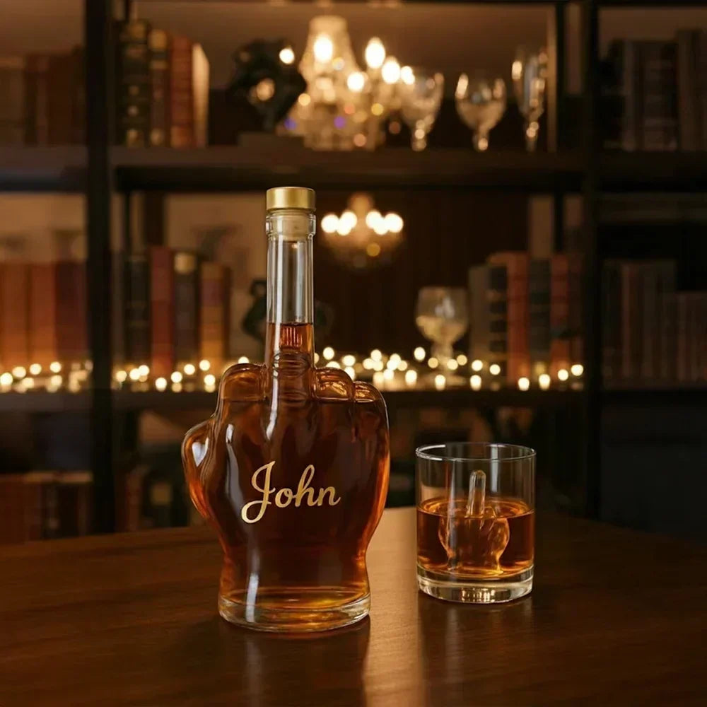 Whiskey Decanter – Middle Finger