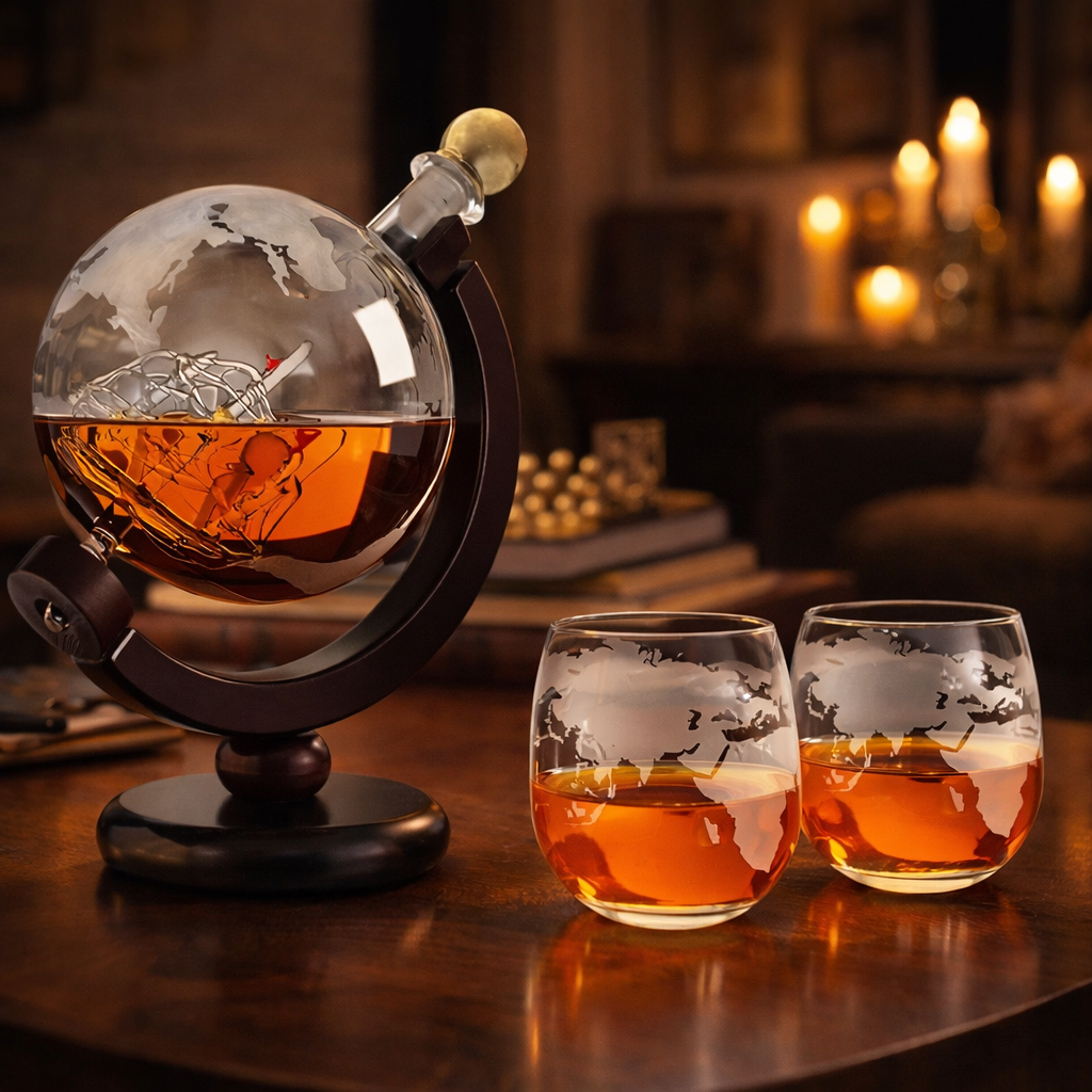 Whiskey Decanter – World Globe