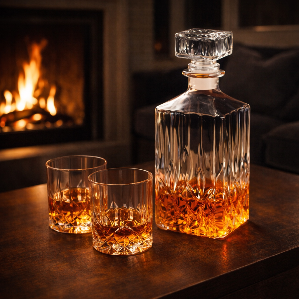 Whiskey Decanter – Bottle & Glasses Set