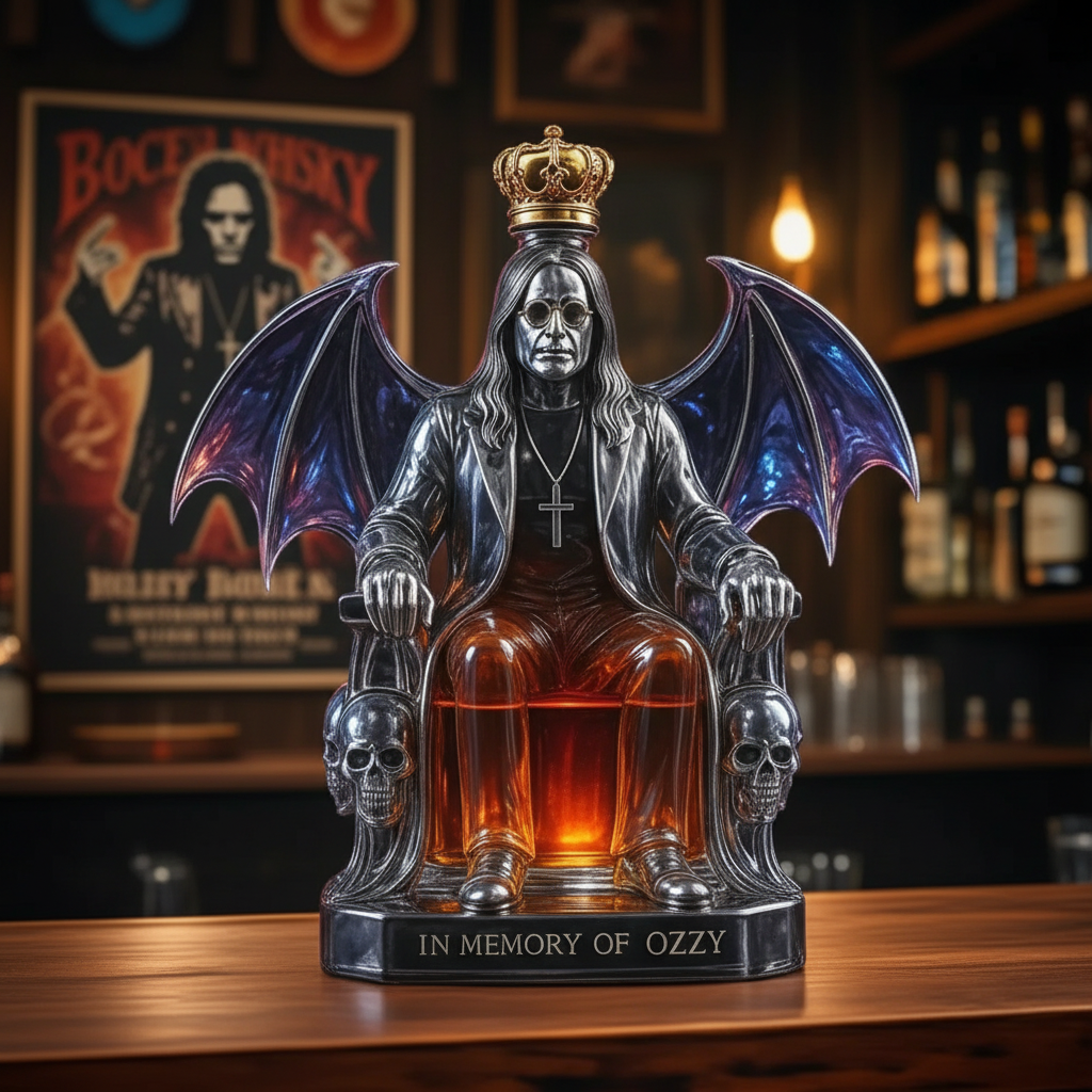 Whiskey Decanter – Rock Legend on the Throne