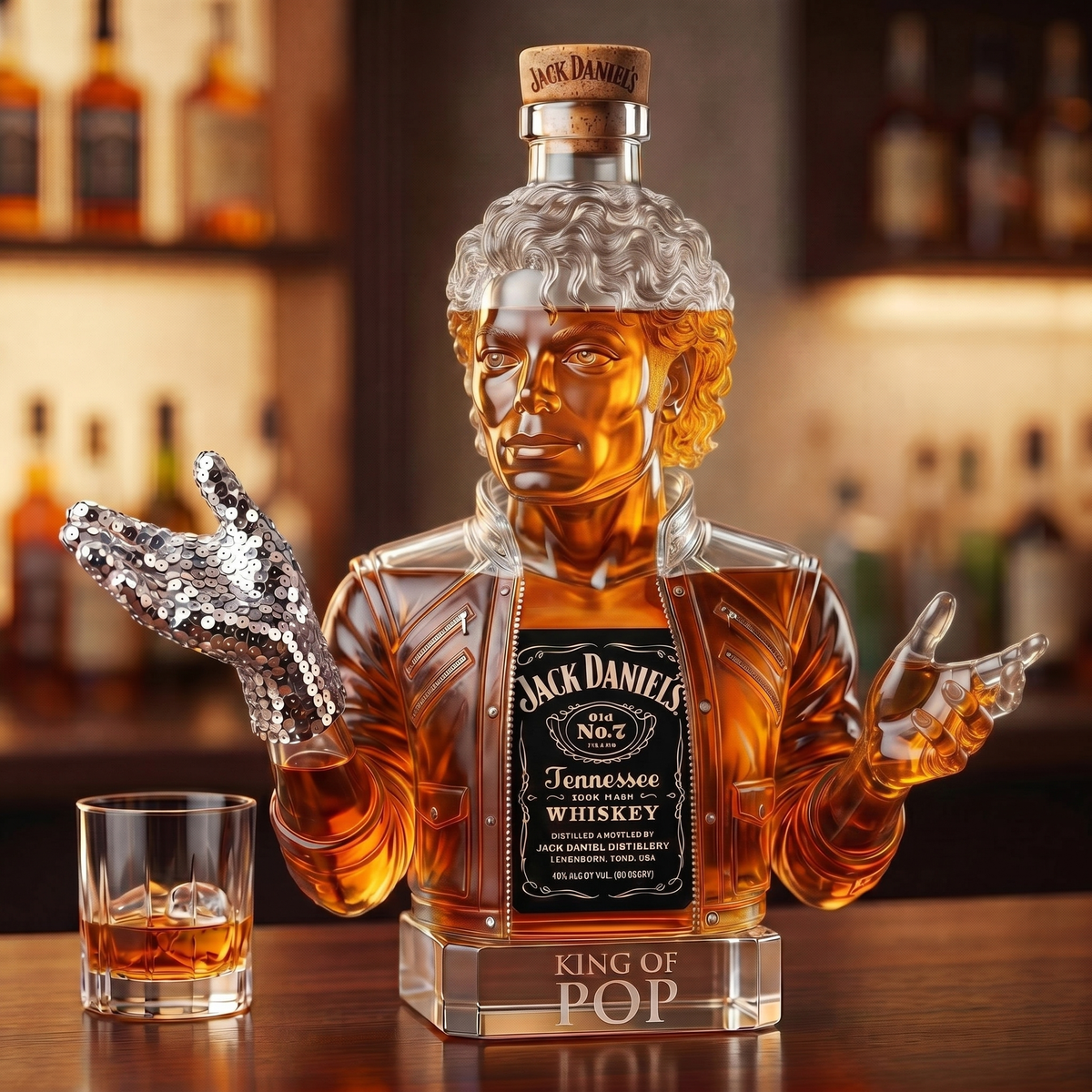 Whiskey Decanter – King of Pop