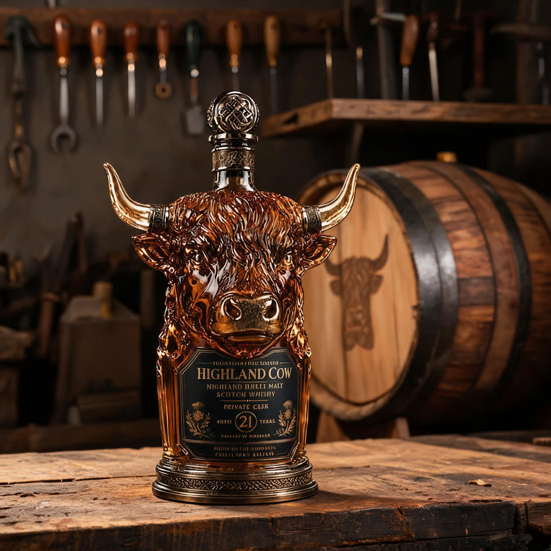 Whiskey Decanter – Highland Cow