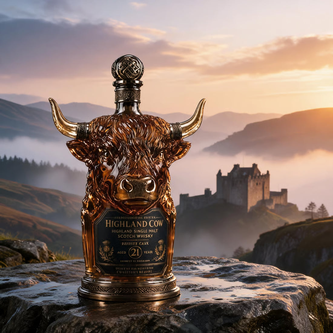Whiskey Decanter – Highland Cow