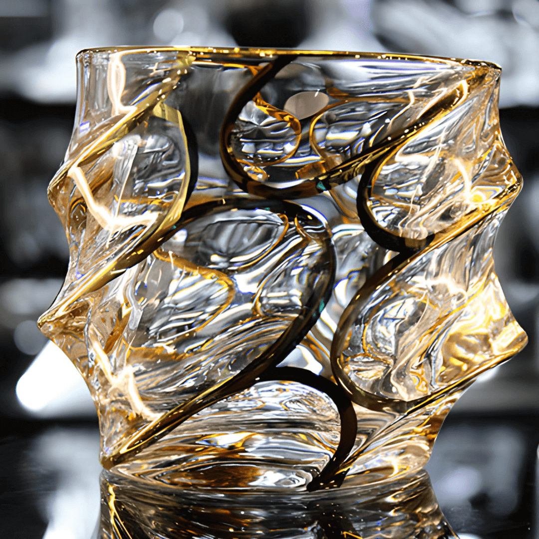 Japanese Crystal Whiskey Glass – Arashi Gold