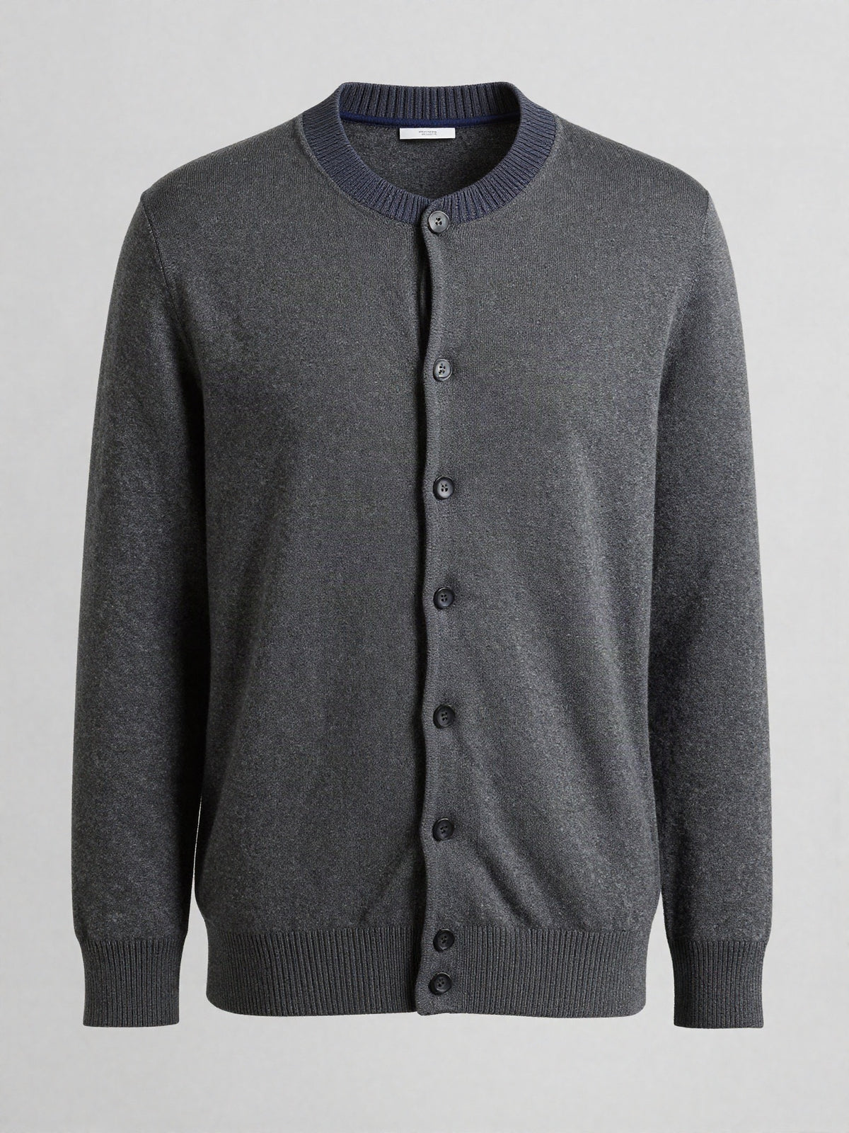 Anverth - Button Front Knit Cardigan with Ribbed Trim