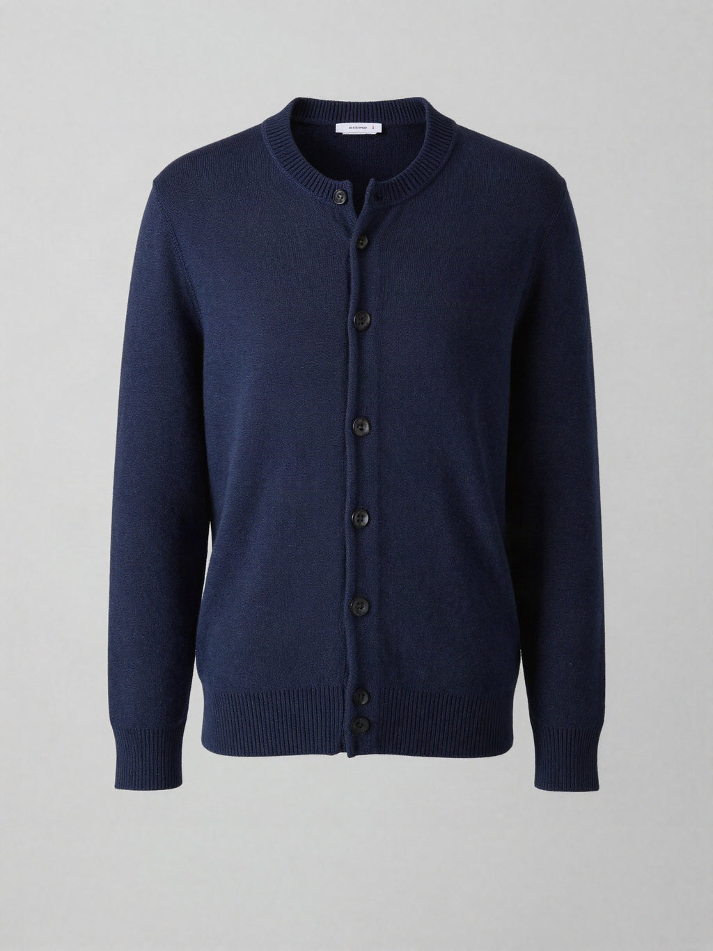 Anverth - Button Front Knit Cardigan with Ribbed Trim