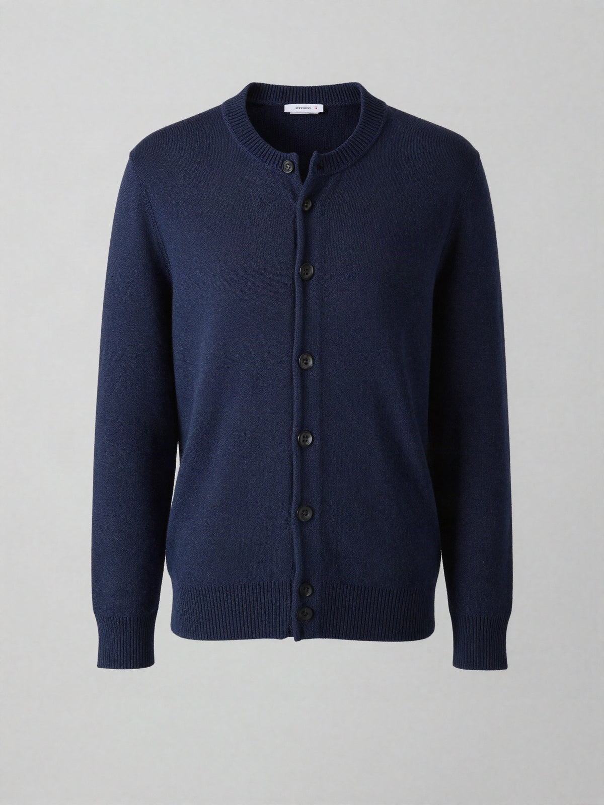 Anverth - Button Front Knit Cardigan with Ribbed Trim