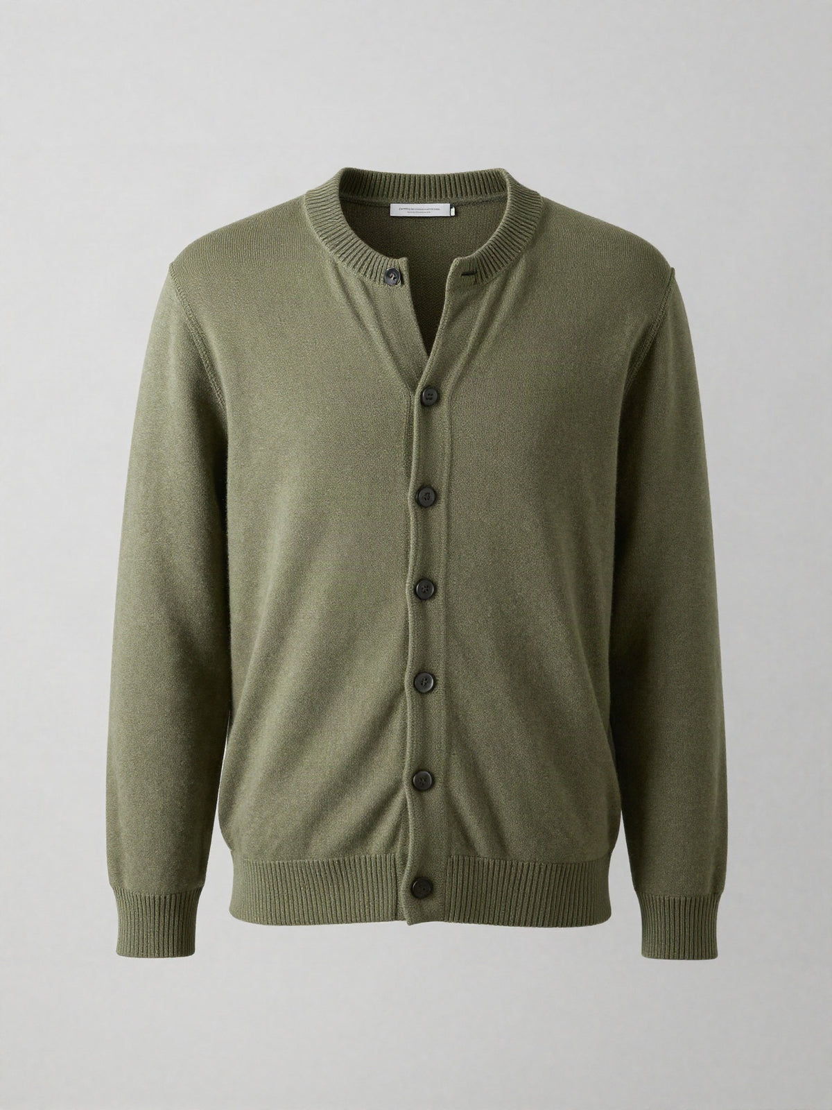 Anverth - Button Front Knit Cardigan with Ribbed Trim