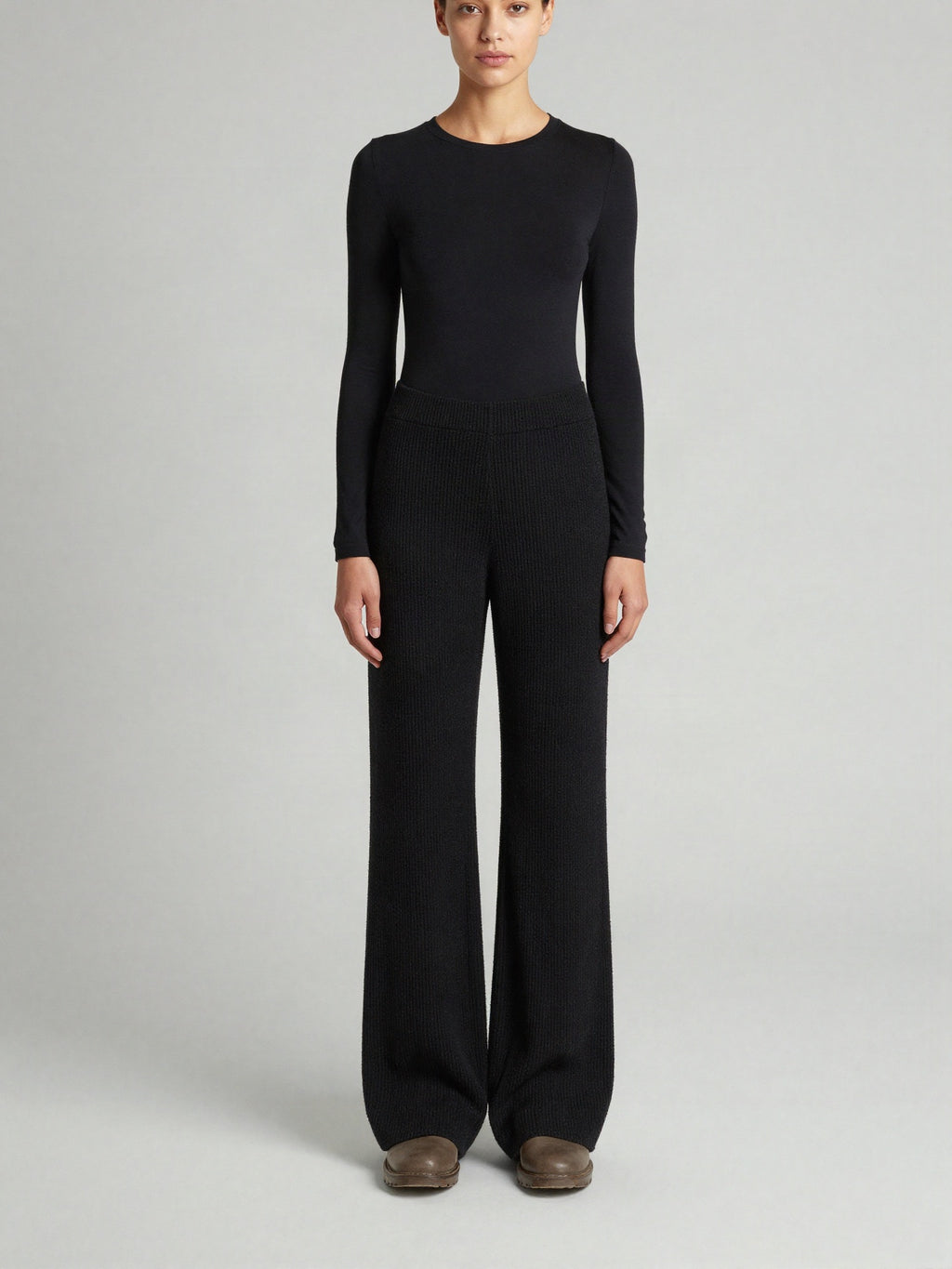 Ashlowe - Ribbed Knit Wide Leg Pants