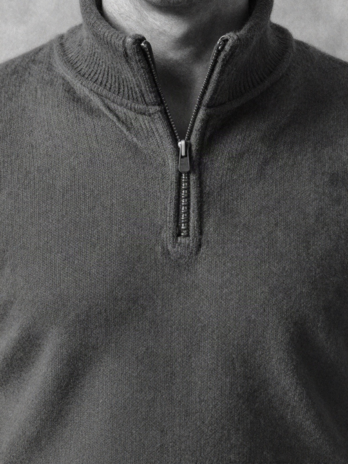 Brimlow - Half Zip Sweater with Funnel Neck