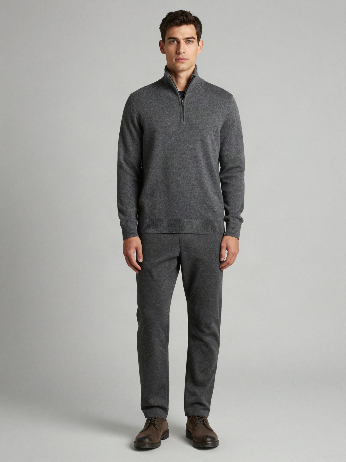 Brimlow - Half Zip Sweater with Funnel Neck