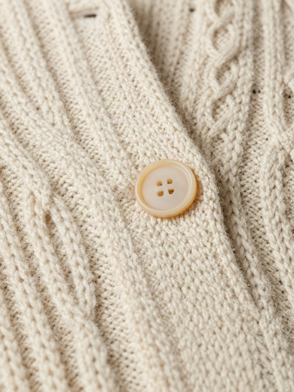 Delsanne - Cable Knit Cardigan with Button Front