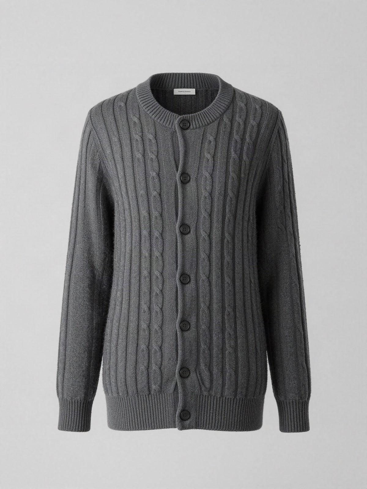 Delsanne - Cable Knit Cardigan with Button Front