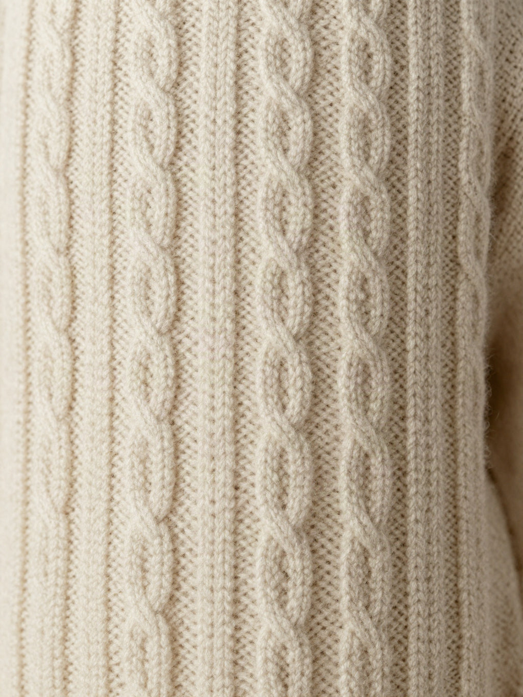 Elmshaw - Cable Knit Sweater with Saddle Shoulders