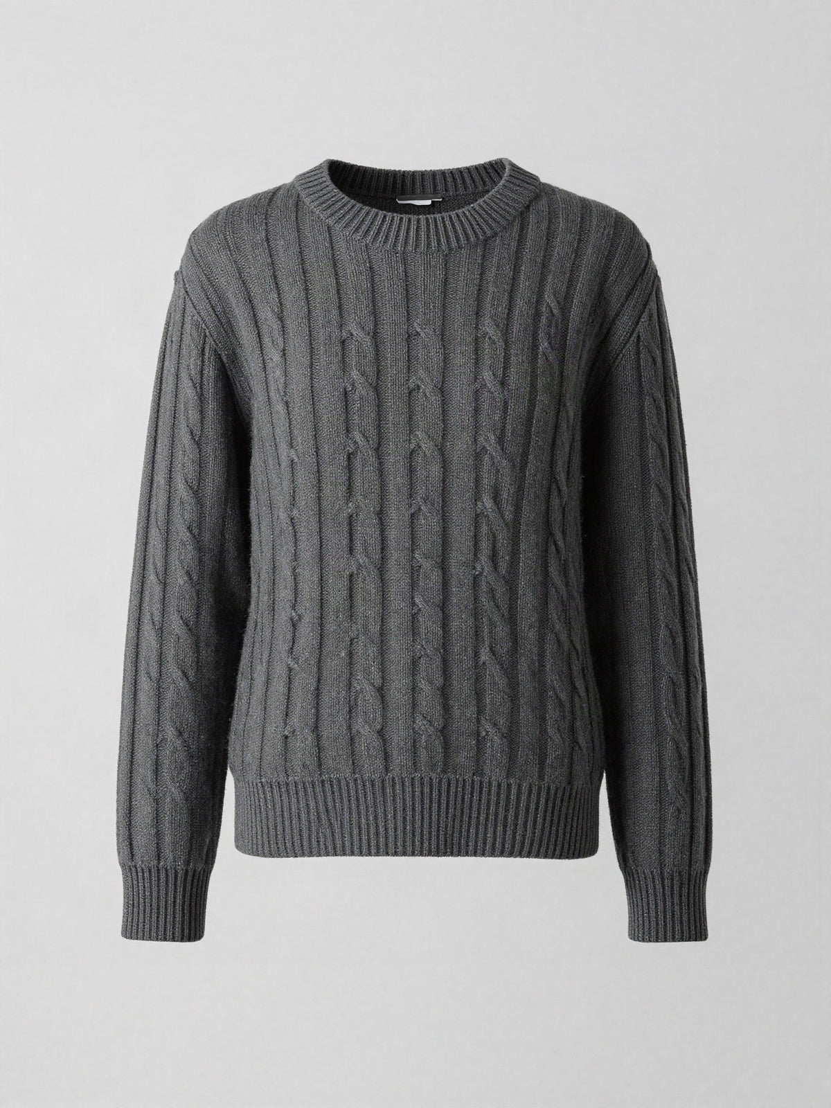 Elmshaw - Cable Knit Sweater with Saddle Shoulders