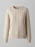 Elmshaw - Cable Knit Sweater with Saddle Shoulders