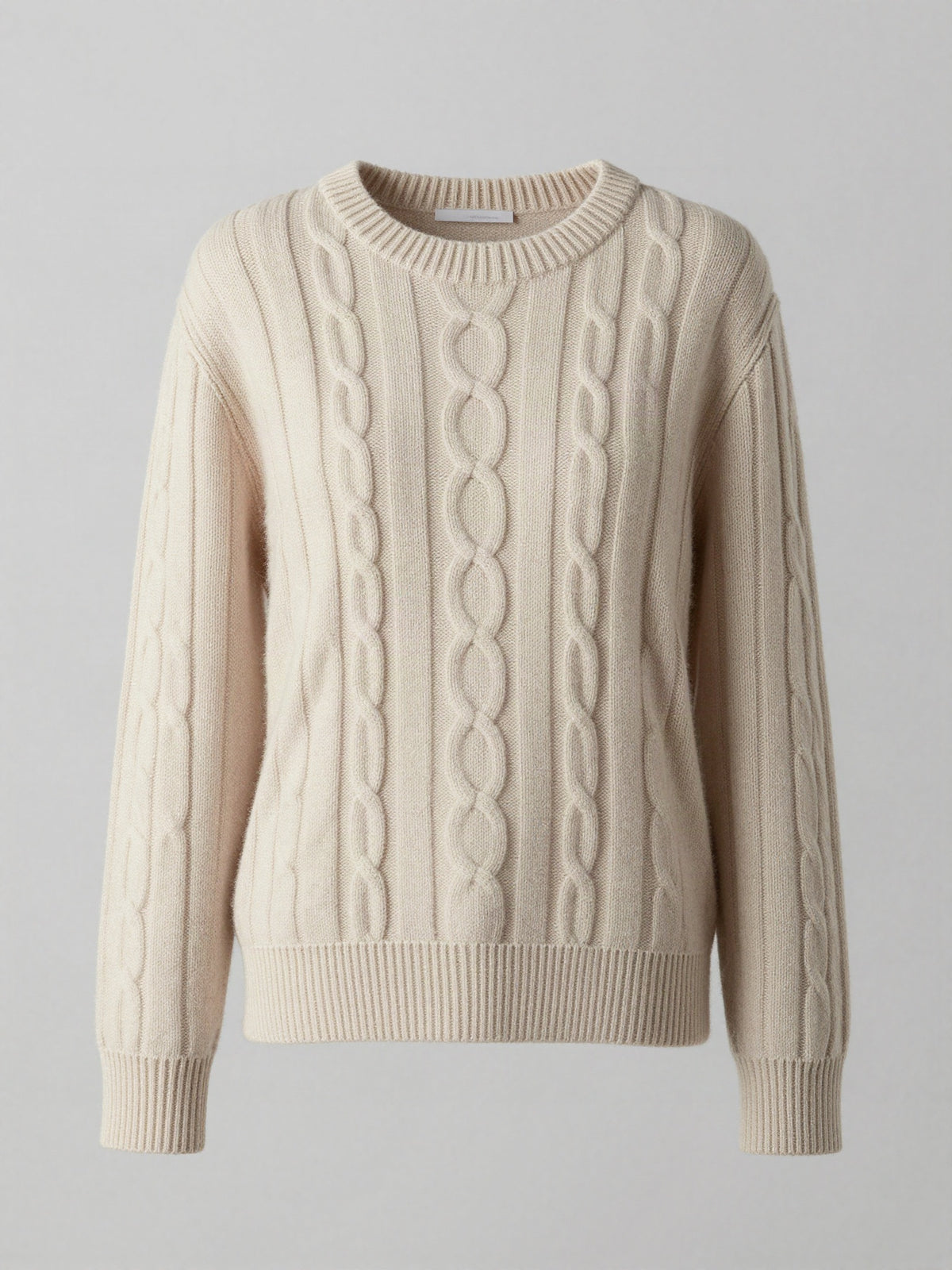 Elmshaw - Cable Knit Sweater with Saddle Shoulders