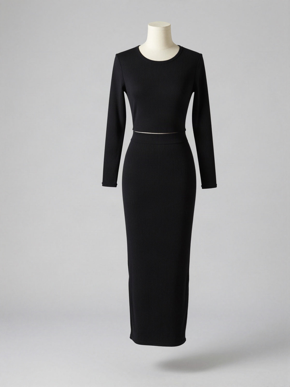 Faverne - Matching Ribbed Top and Skirt Set
