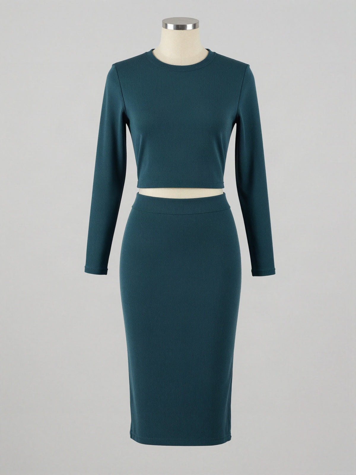 Faverne - Matching Ribbed Top and Skirt Set