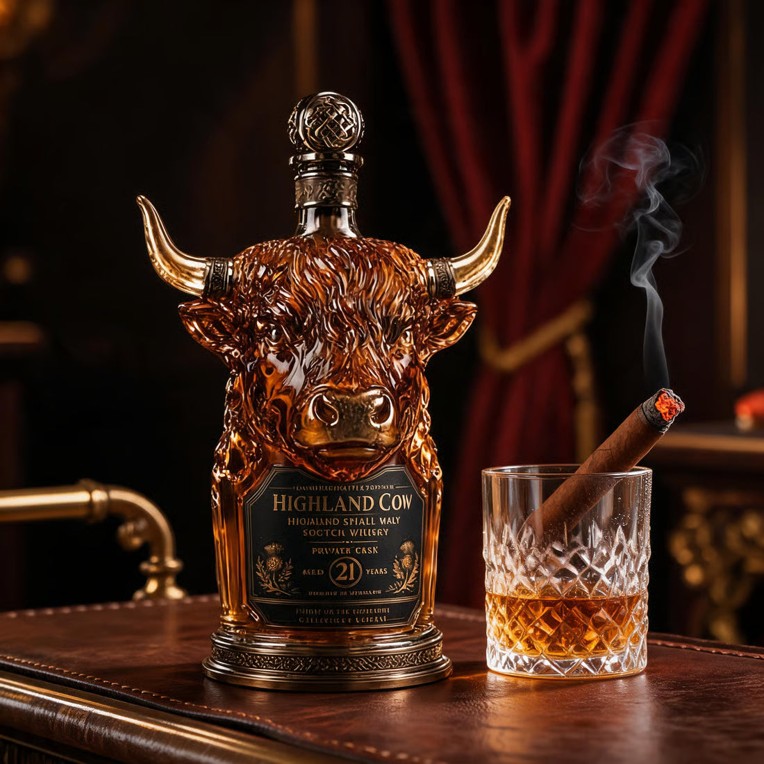 Whiskey Decanter – Highland Cow