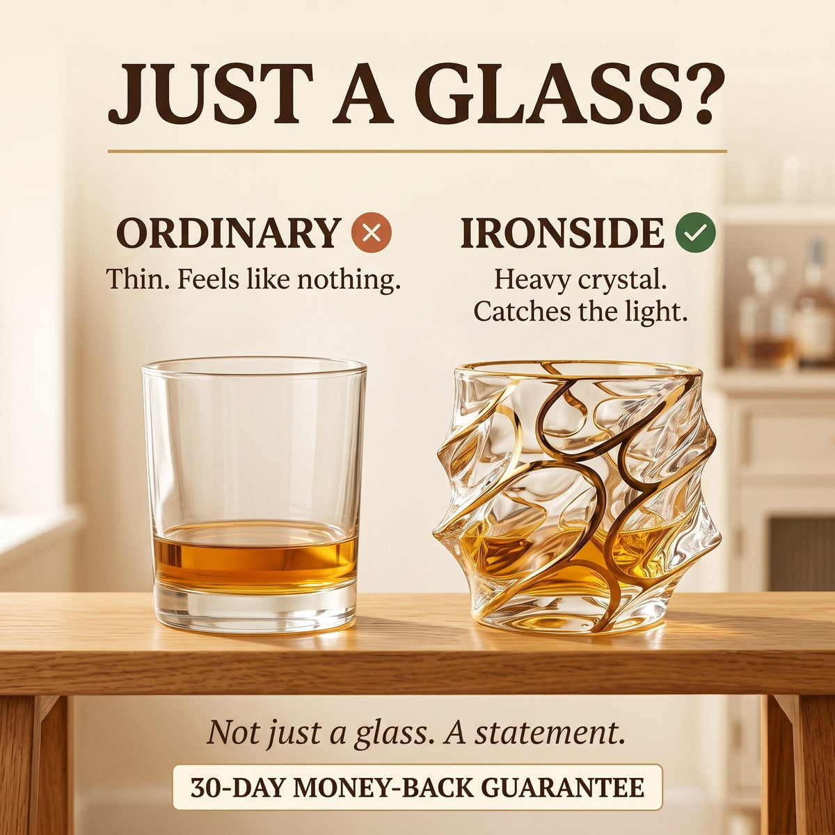 Japanese Crystal Whiskey Glass – Arashi Gold
