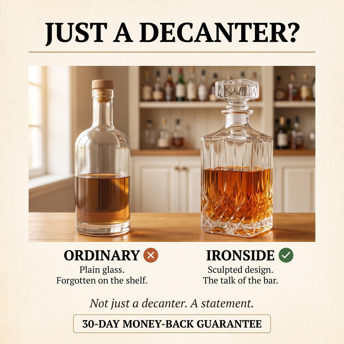 Whiskey Decanter – Bottle & Glasses Set