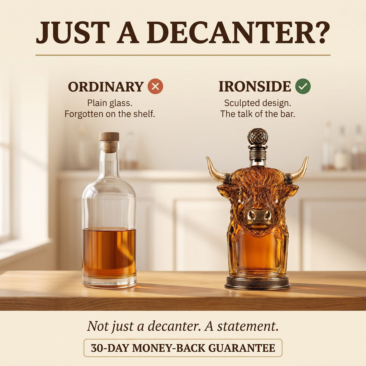 Whiskey Decanter – Highland Cow