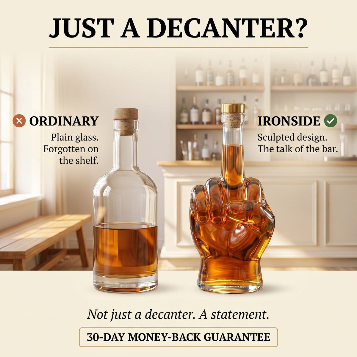 Whiskey Decanter – Middle Finger