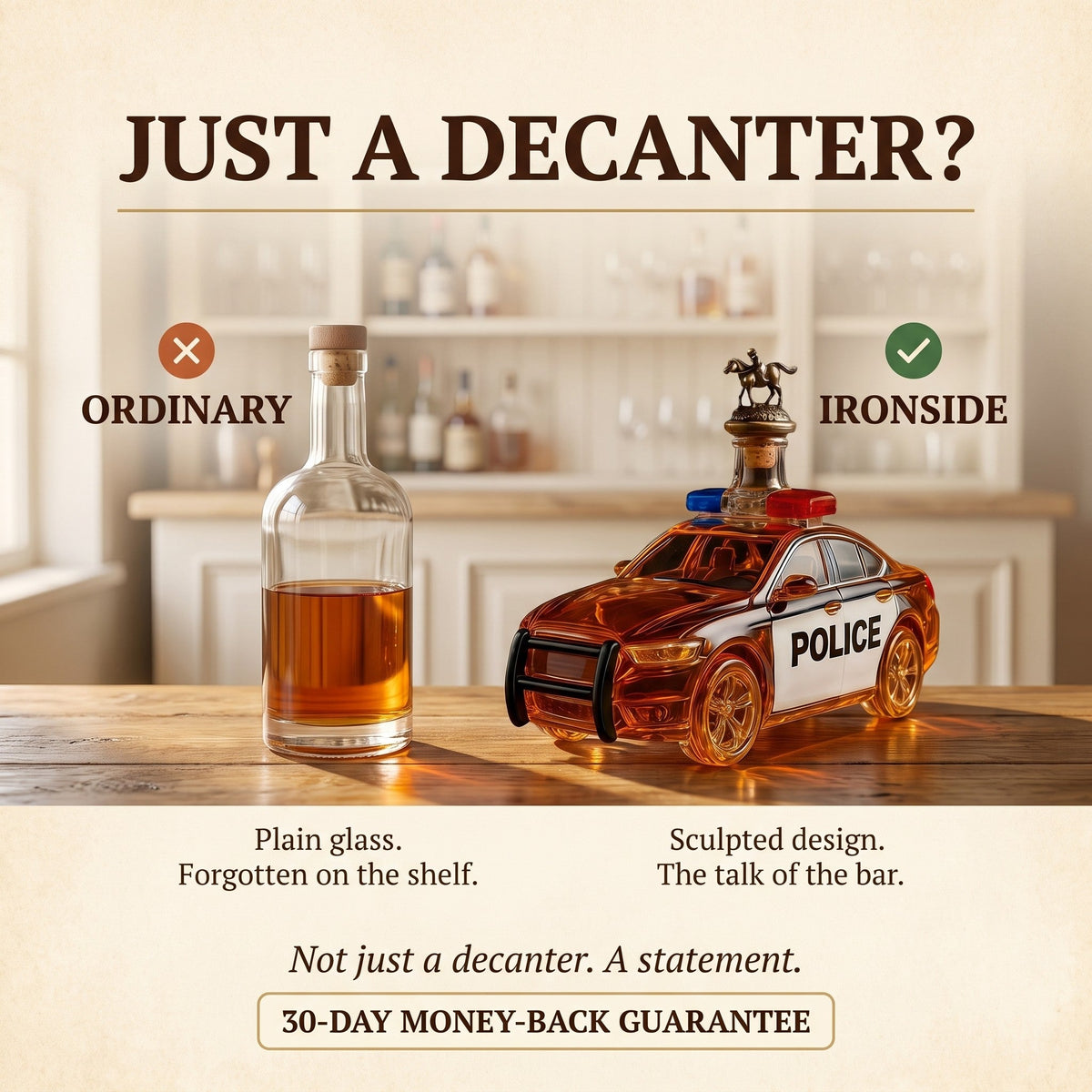 Whiskey Decanter – Police Car