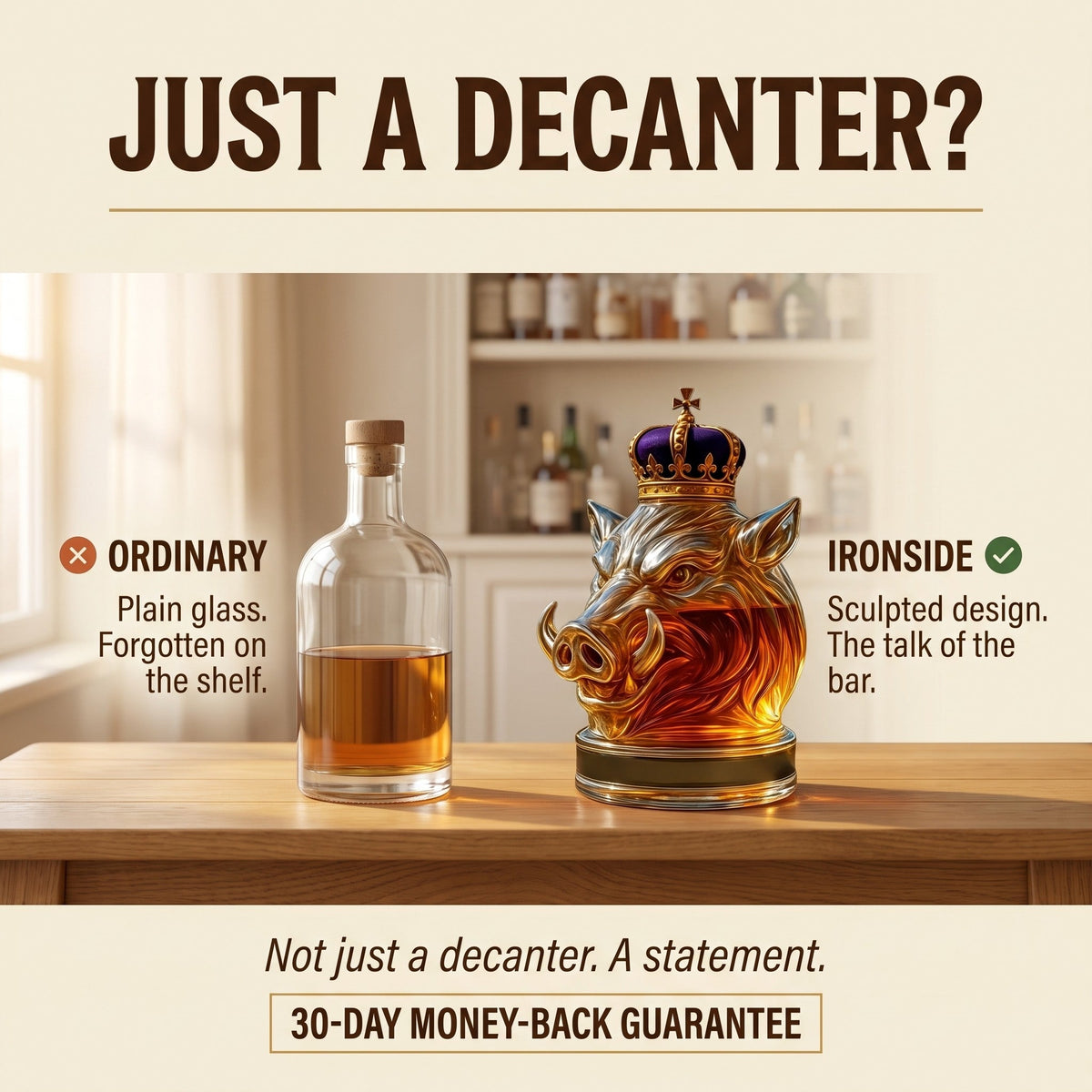 Whiskey Decanter – Wild Boar