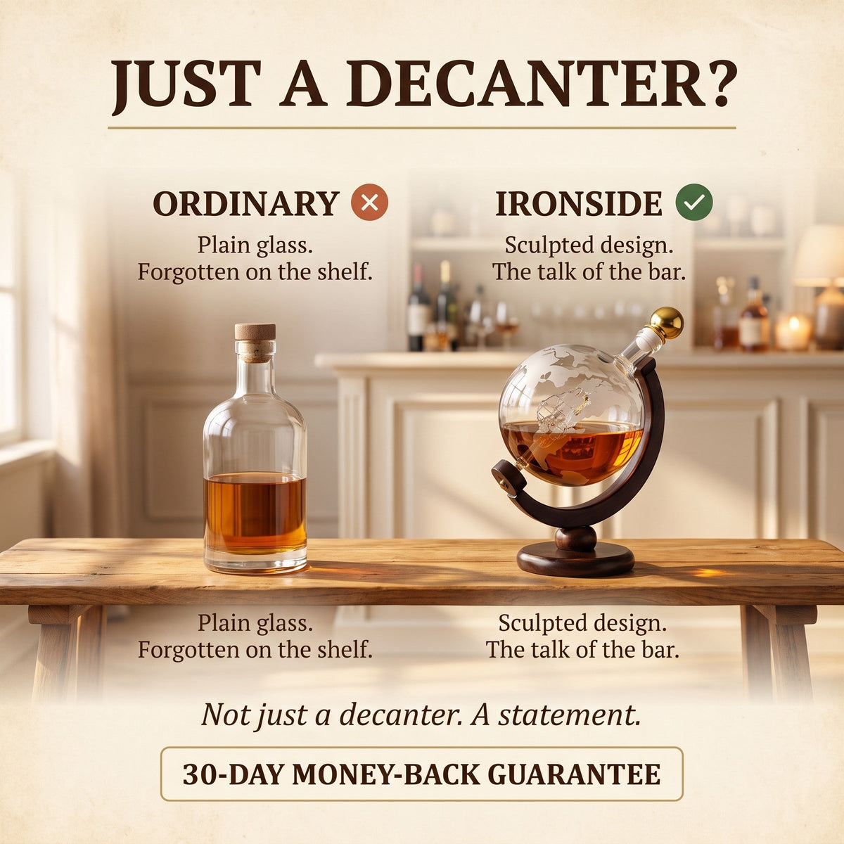 Whiskey Decanter – World Globe