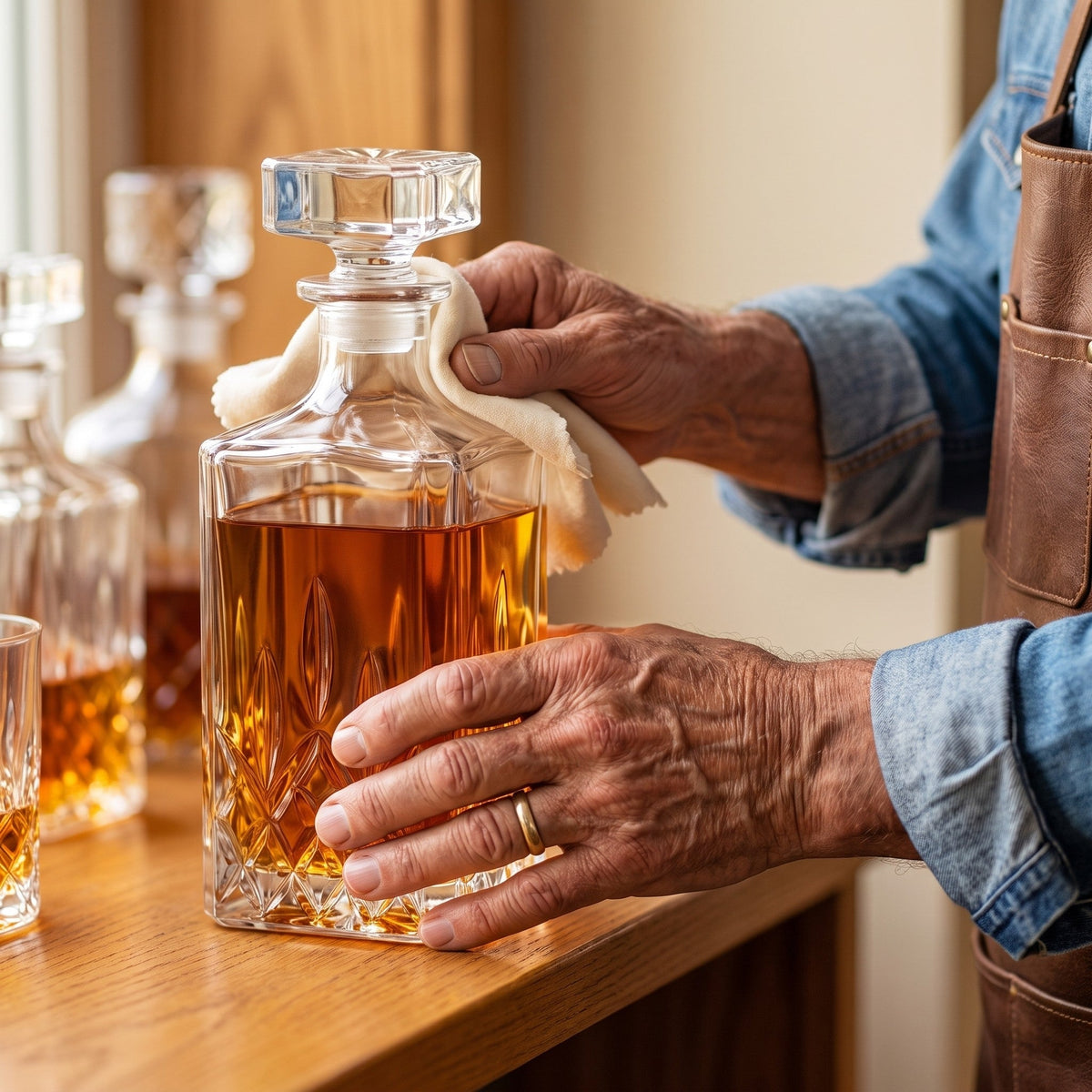 Whiskey Decanter – Bottle & Glasses Set