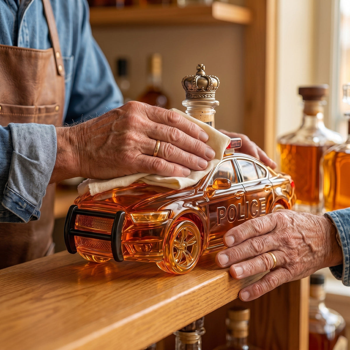 Whiskey Decanter – Police Car