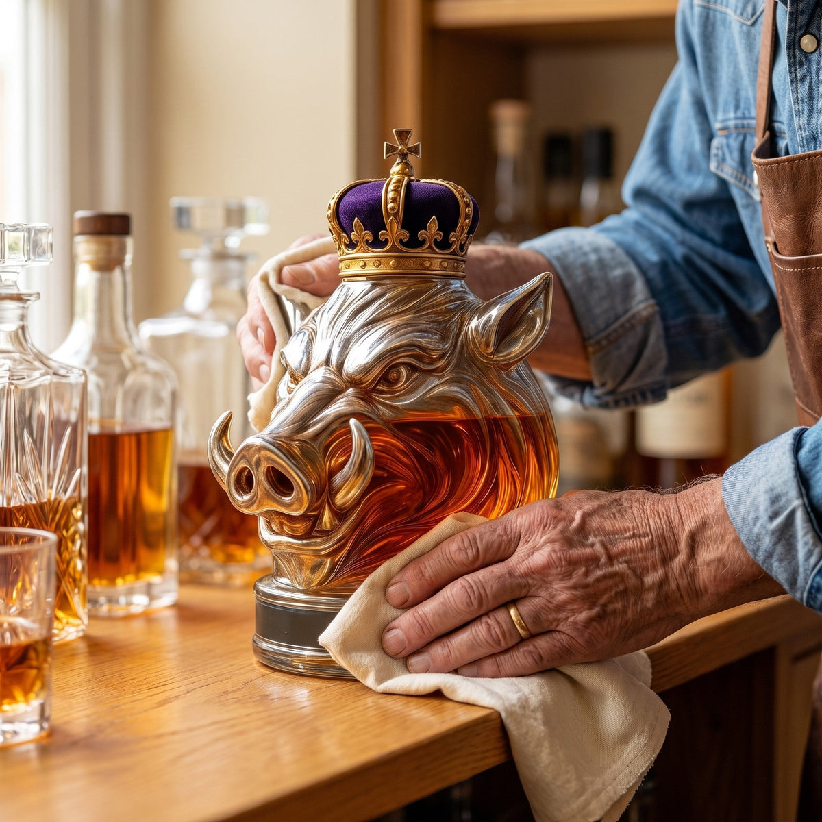 Whiskey Decanter – Wild Boar