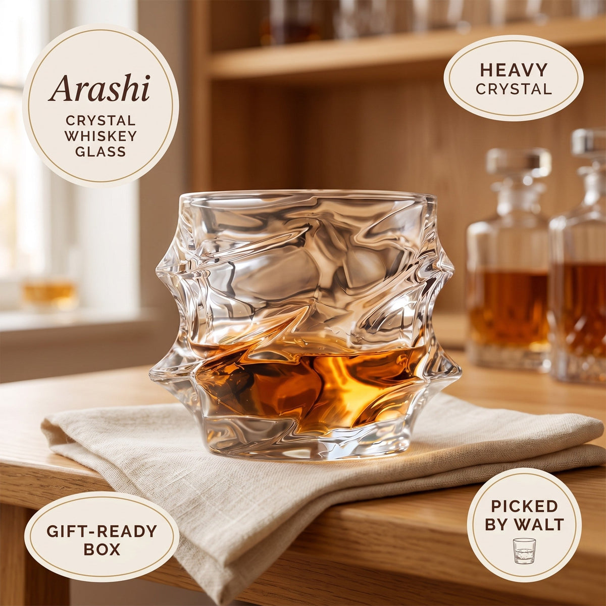 Japanese Crystal Whiskey Glass – Arashi