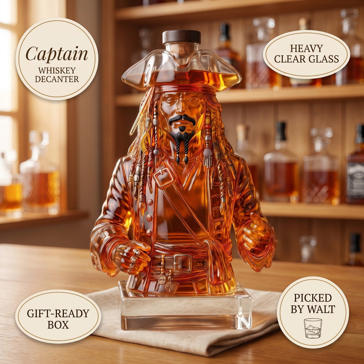 Whiskey Decanter – Captain