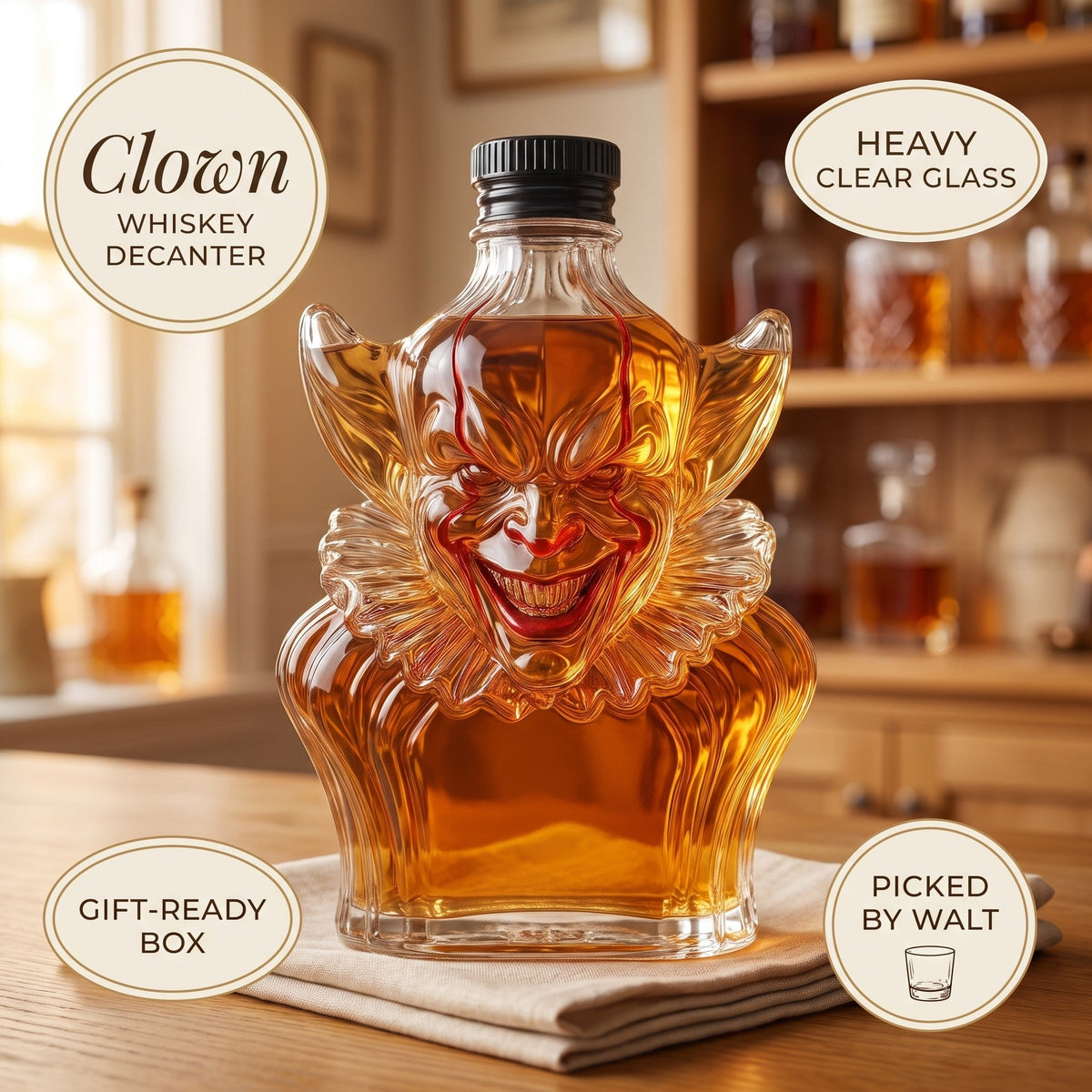 Whiskey Decanter – Clown