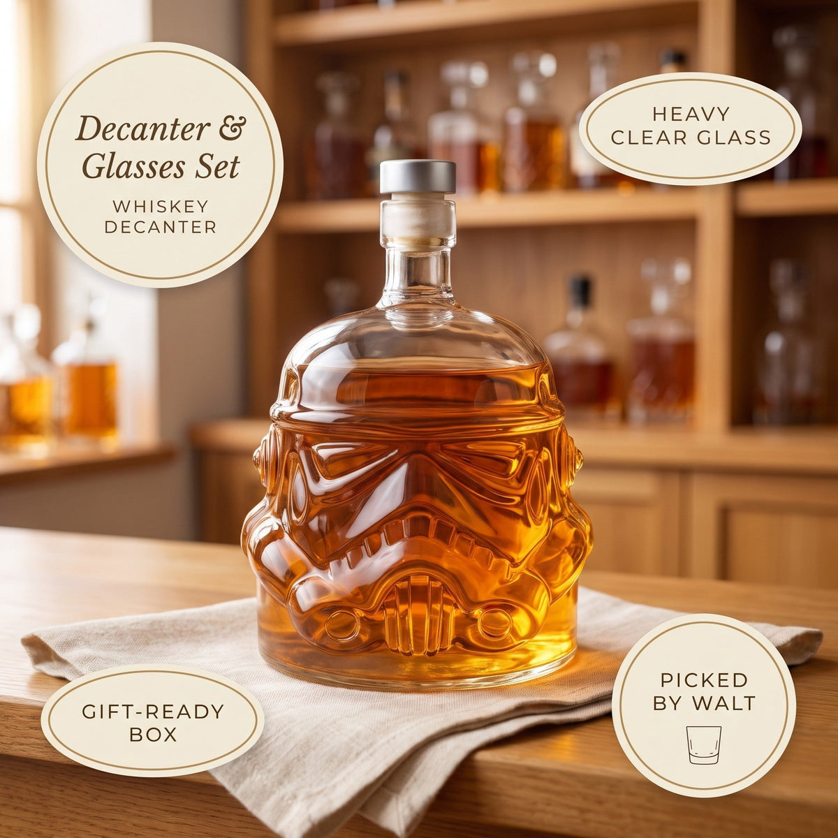Whiskey Decanter – Decanter & Glasses Set