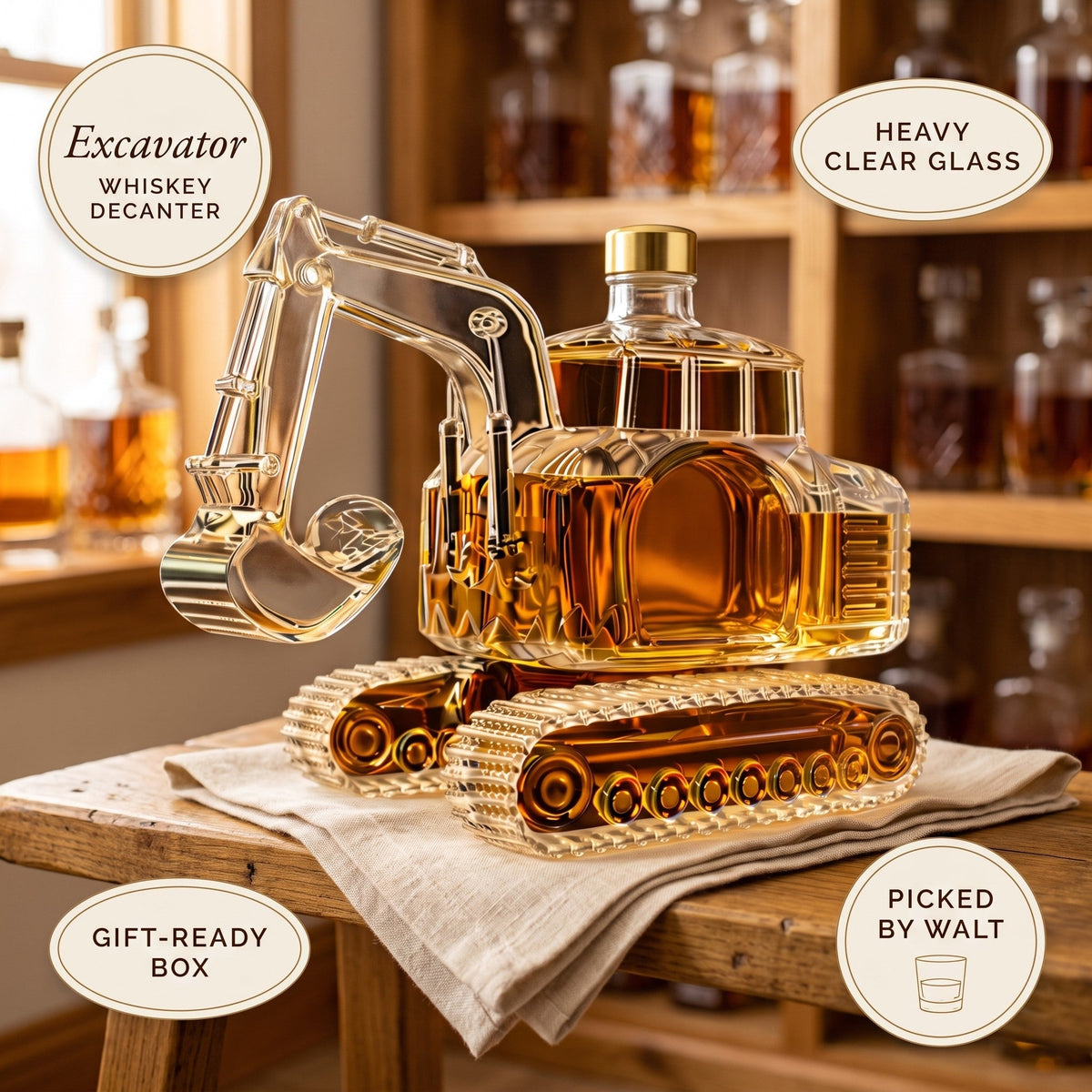 Whiskey Decanter – Excavator